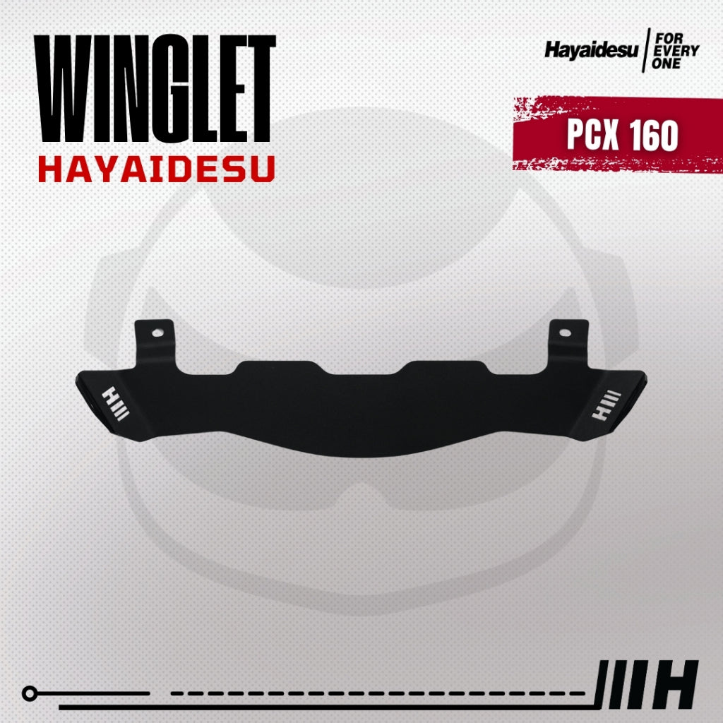 Hayaidesu Winglet Bawah Honda PCX 160 2025 CBS/ABS/Roadsync - Steel Material Sporty Look High Quality
