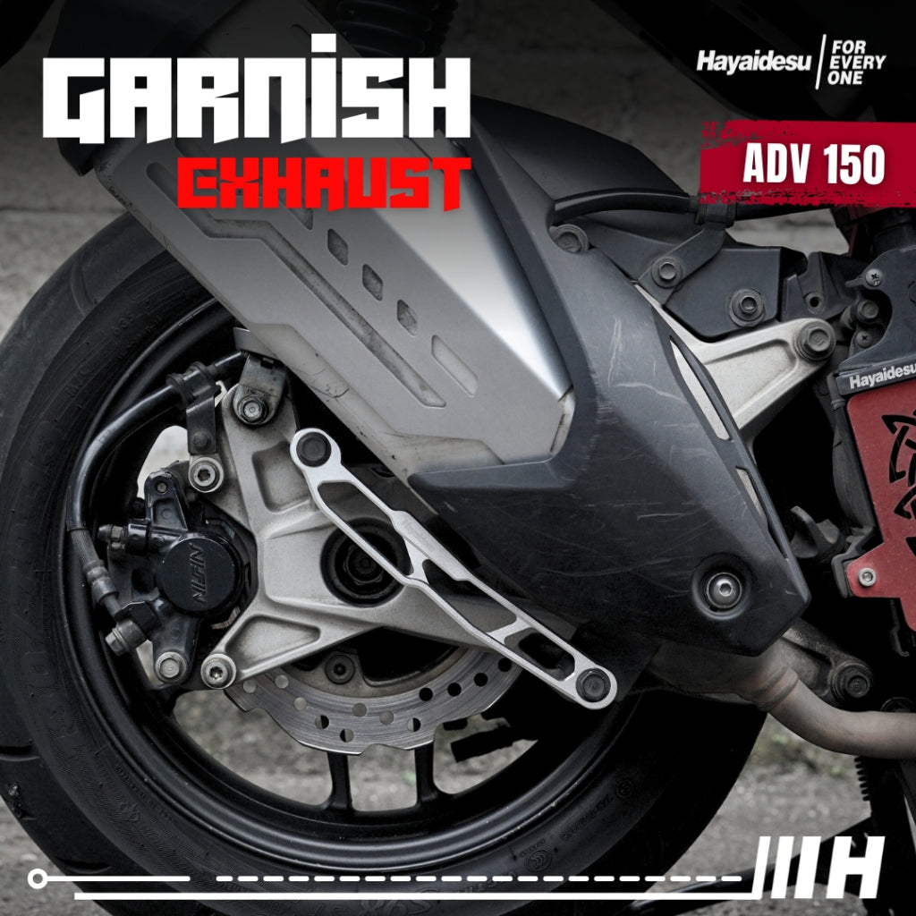 Hayaidesu Garnish Knalpot ADV 150 - Garnish Variasi Full CNC Anodize