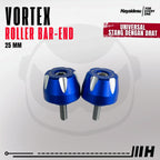 Hayaidesu  Bar End Roller  VORTEX Jalu Motor Stang Universal  25mm- Full CNC Anodize