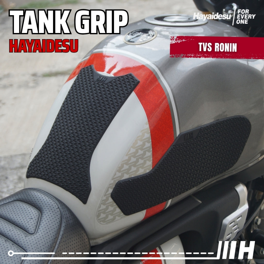 Hayaidesu Tank Pad & Tank Grip TVS RONIN - Piranha Skin Motive