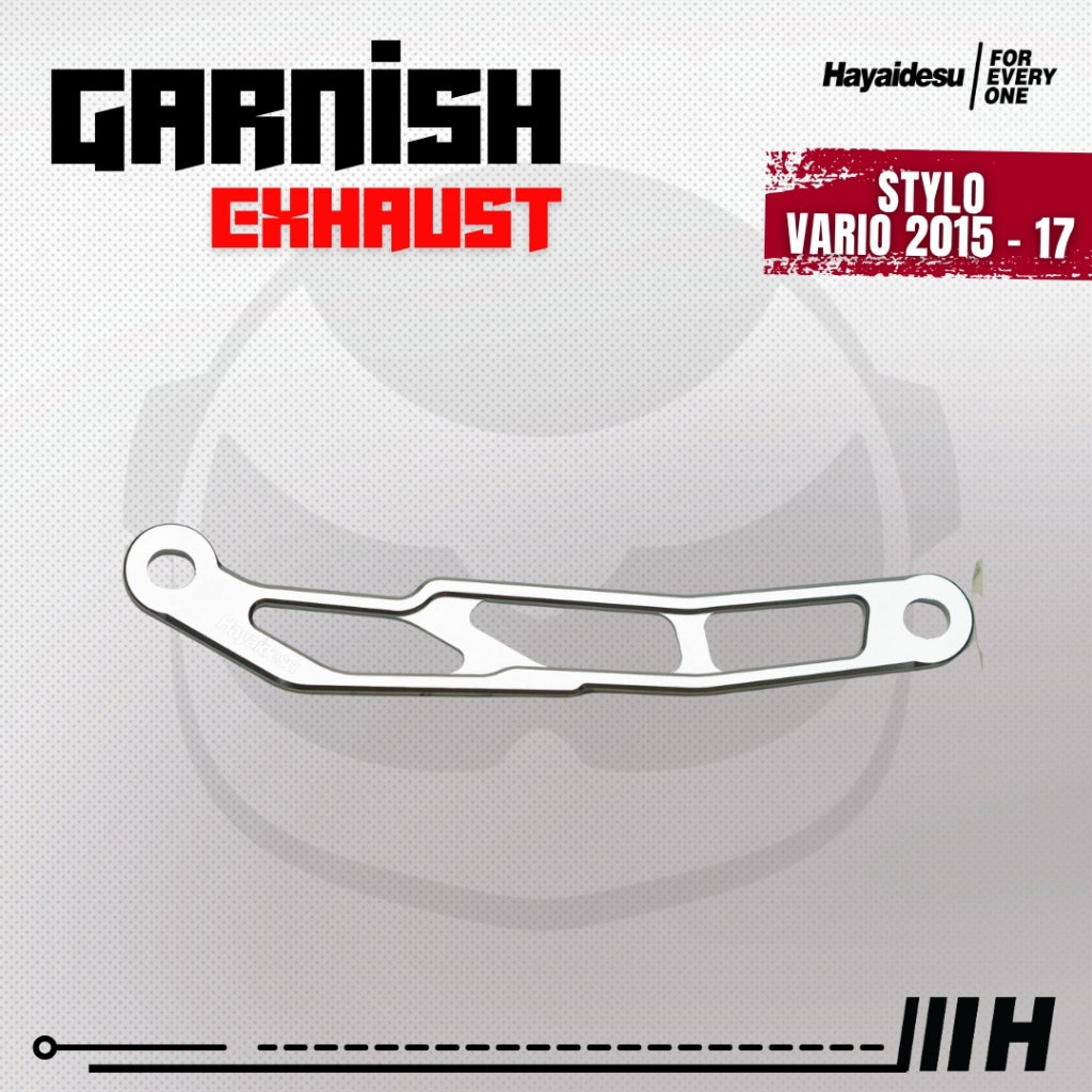 Hayaidesu Garnish Knalpot STYLO & VARIO 125/150 (2015-2017) - Garnish Variasi Full CNC Anodize
