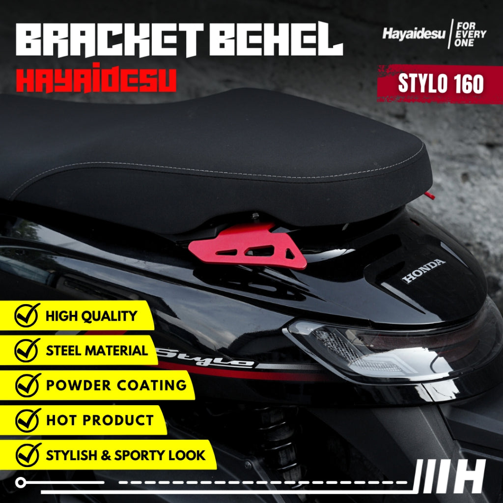 Hayaidesu Bracket Behel Honda STYLO 160 - 5mm Steel Material High Quality