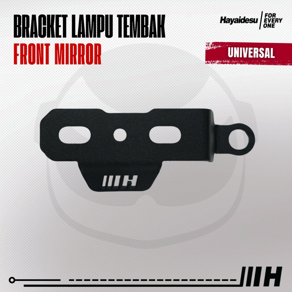 Hayaidesu Bracket Lampu Tembak Spion/Front Mirror Bar stand dudukan Lampu Tembak Universal