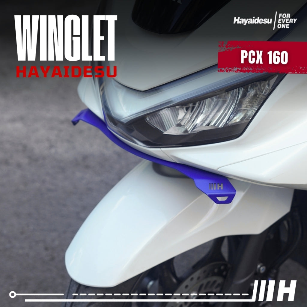 Hayaidesu Winglet Bawah Honda PCX 160 2025 CBS/ABS/Roadsync - Steel Material Sporty Look High Quality