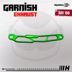 Hayaidesu Garnish Knalpot ADV 150 - Garnish Variasi Full CNC Anodize