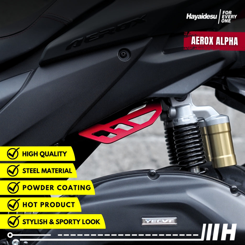 Hayaidesu Bracket Behel Yamaha AEROX ALPHA (Standard, Cybercity, Turbo) - 3mm Steel Material High Quality