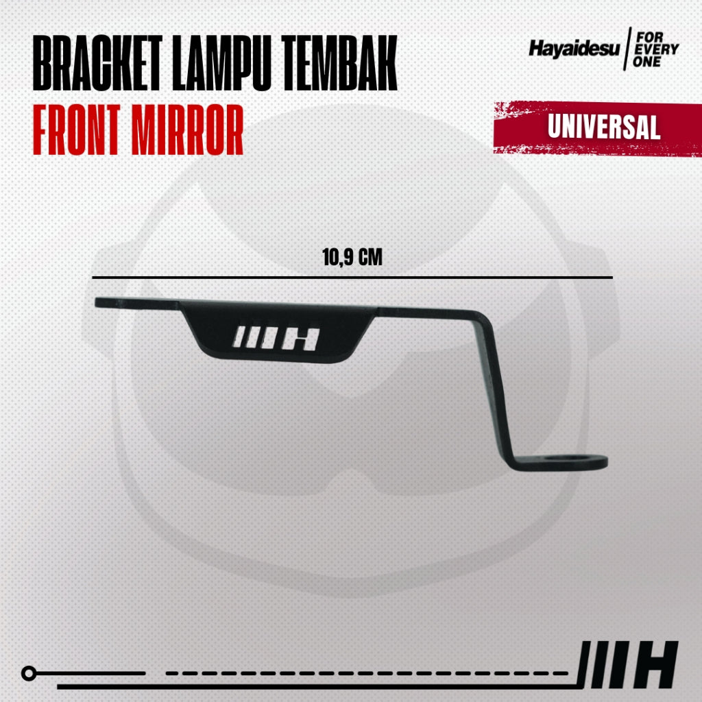 Hayaidesu Bracket Lampu Tembak Spion/Front Mirror Bar stand dudukan Lampu Tembak Universal