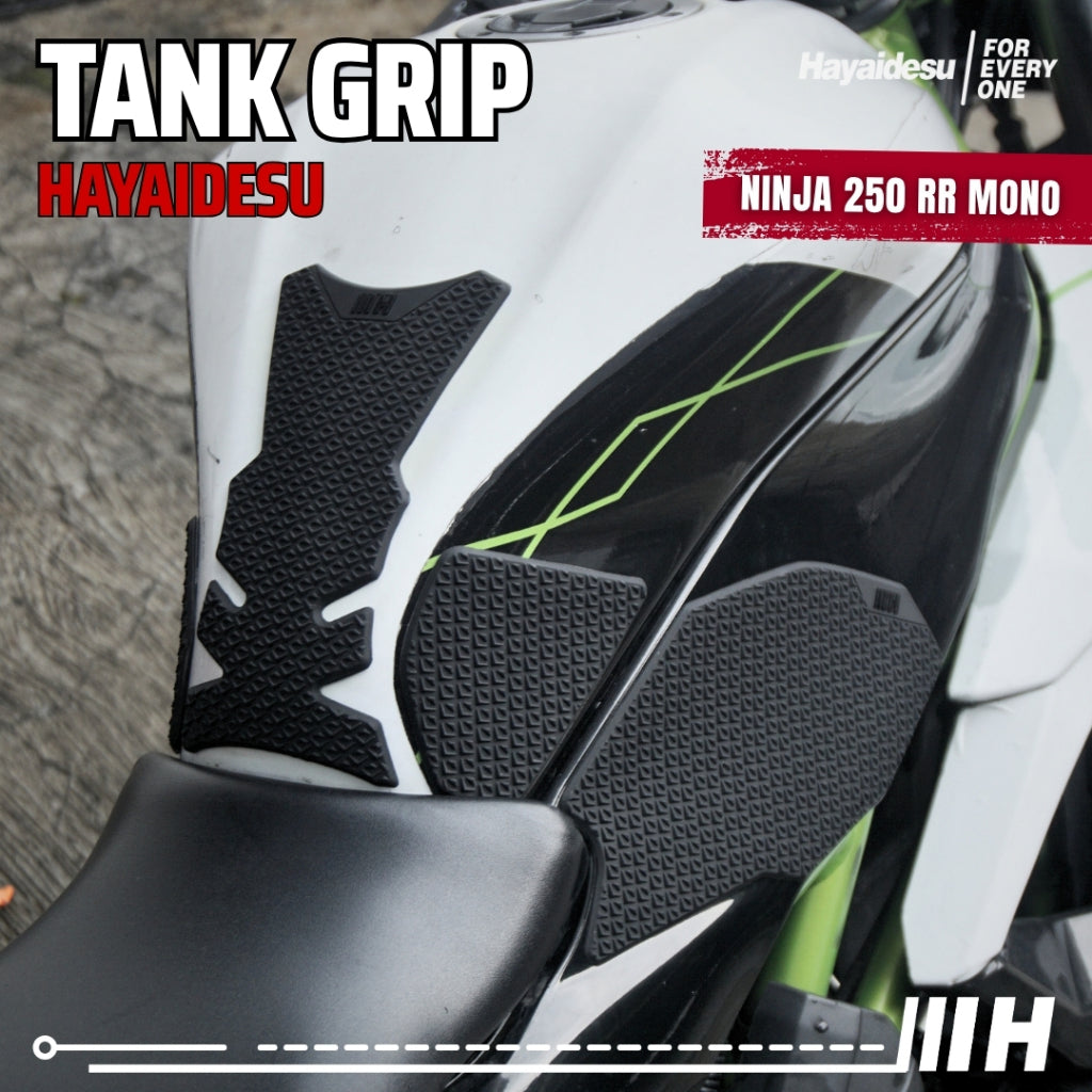 Hayaidesu Tank Pad & Tank Grip Cover Ninja 250 RR MONO - Piranha Skin Motive