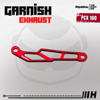 Hayaidesu Garnish Knalpot Honda PCX 160, VARIO 160 - Garnish Variasi Full CNC Anodized