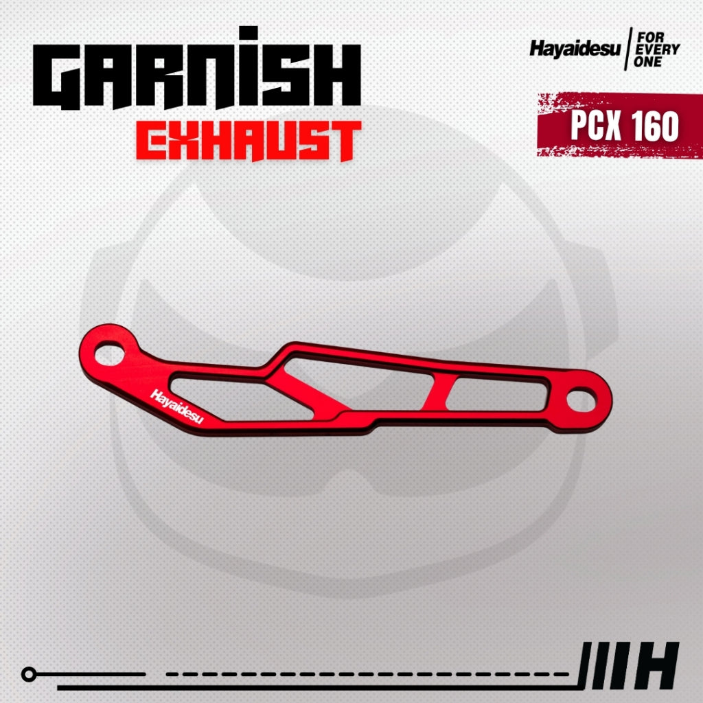 Hayaidesu Garnish Knalpot Honda PCX 160, VARIO 160 - Garnish Variasi Full CNC Anodized