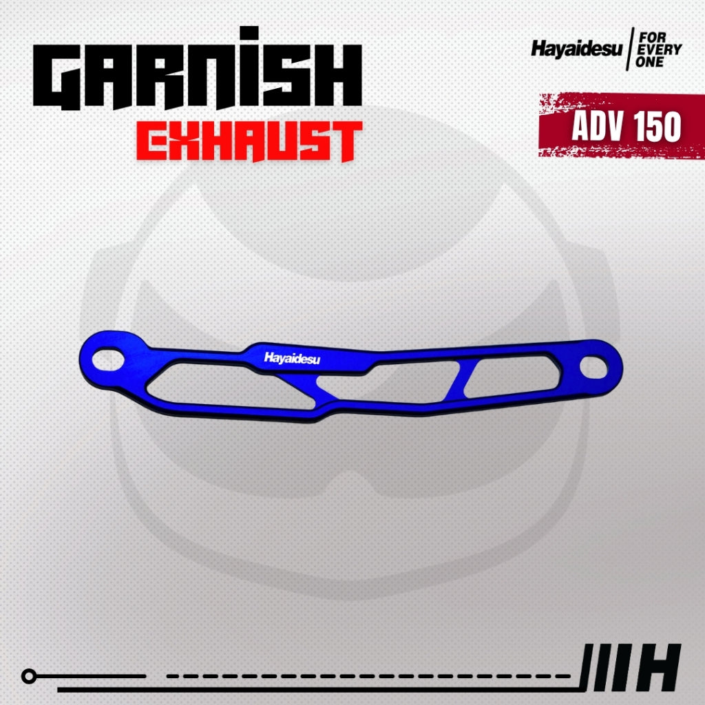 Hayaidesu Garnish Knalpot ADV 150 - Garnish Variasi Full CNC Anodize