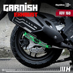 Hayaidesu Garnish Knalpot ADV 160 - Garnish Variasi Full CNC Anodize