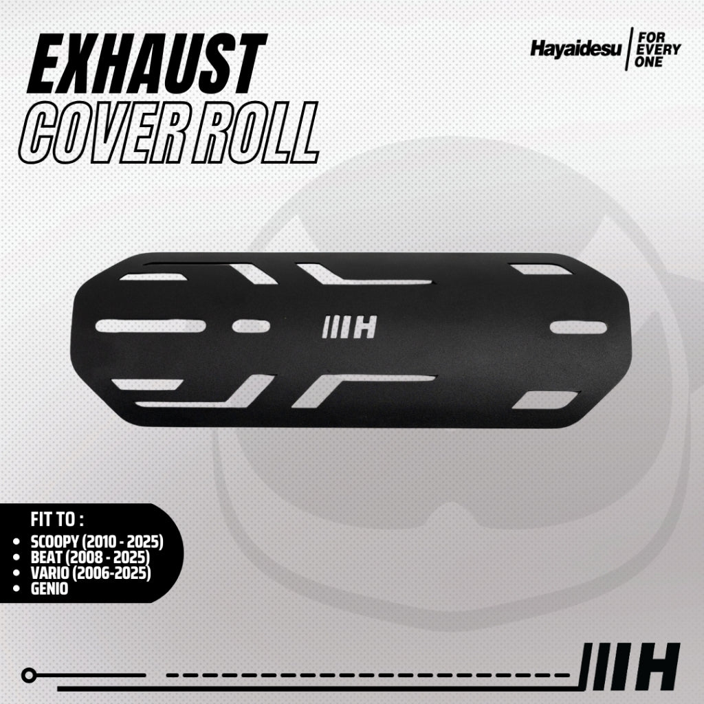 Hayaidesu Exhaust / Knalpot Cover (ROLL)  Vario 110/125/150, Beat 2016-2024, Genio 2025, Scoopy 2017-2025 Tameng Pelindung Knalpot Motor Honda