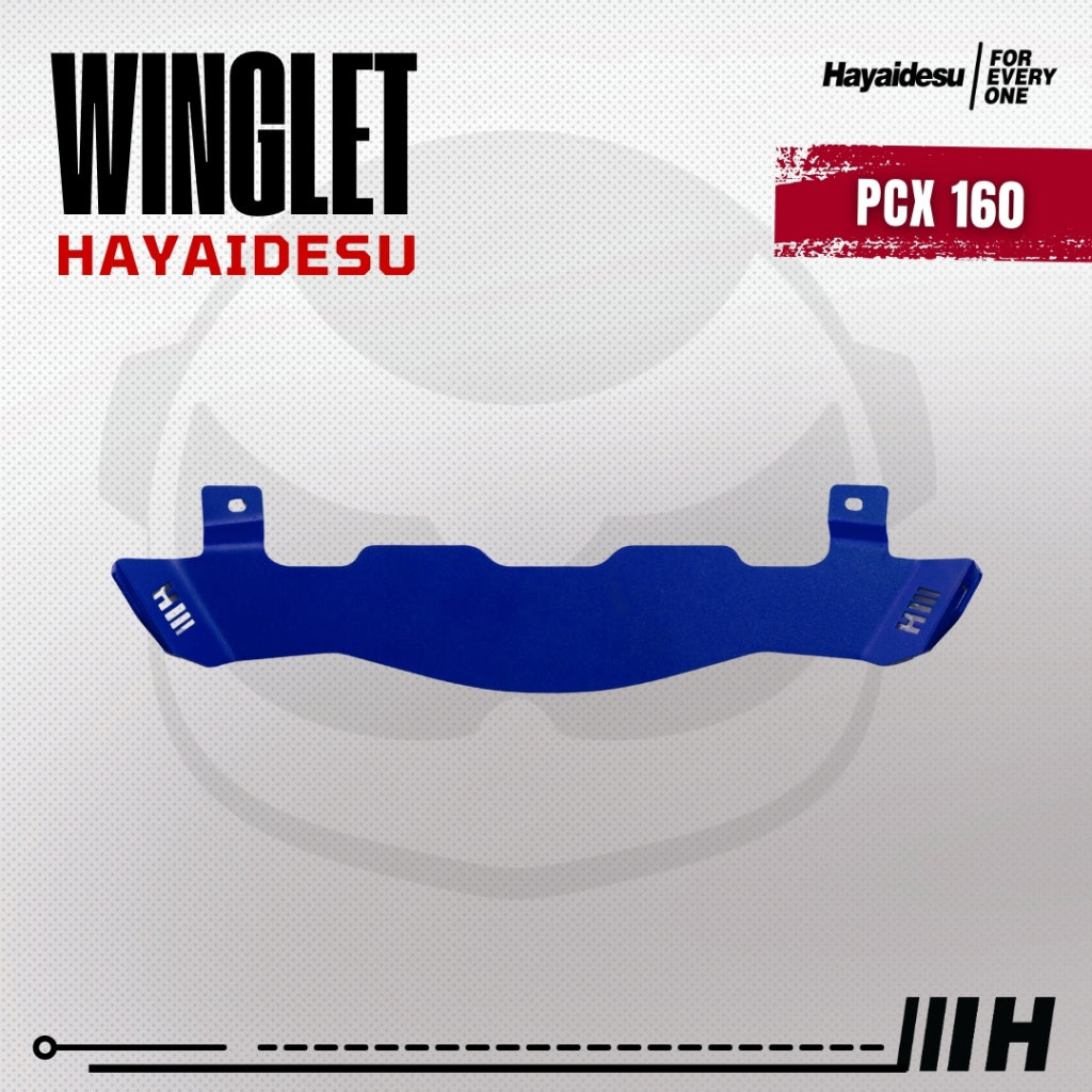 Hayaidesu Winglet Bawah Honda PCX 160 2025 CBS/ABS/Roadsync - Steel Material Sporty Look High Quality