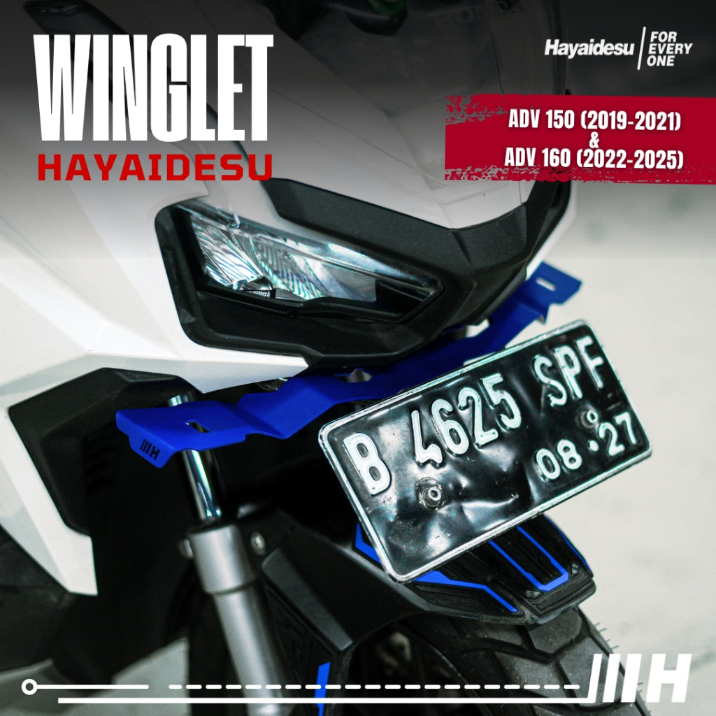Hayaidesu Winglet Bawah Honda ADV 150/ADV 160 - Steel Material Sporty Look High Quality
