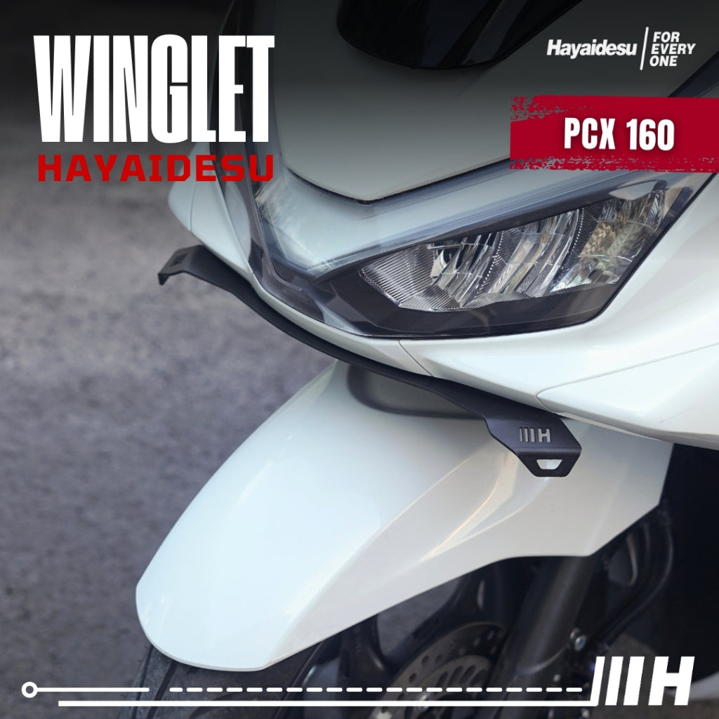 Hayaidesu Winglet Bawah Honda PCX 160 2025 CBS/ABS/Roadsync - Steel Material Sporty Look High Quality
