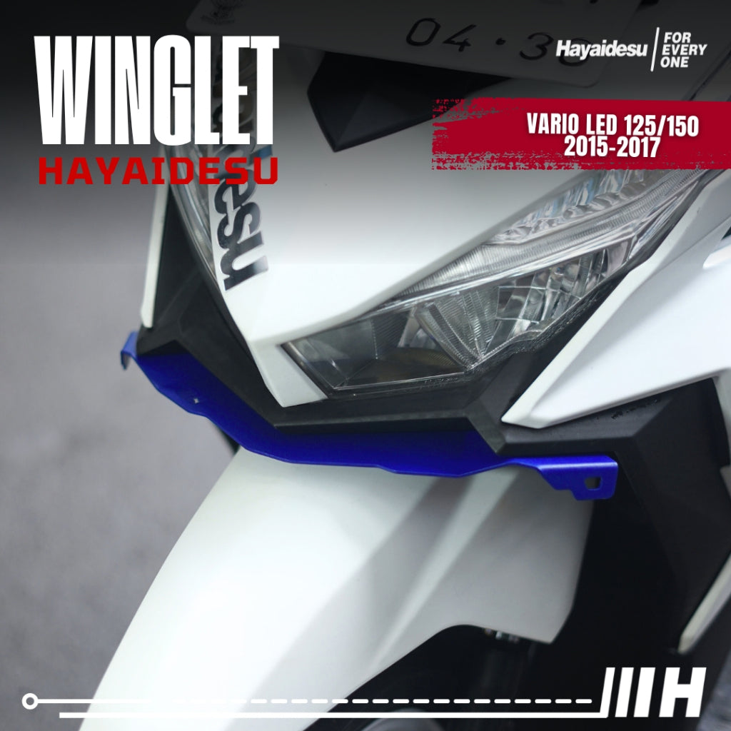 Hayaidesu Winglet Bawah Honda VARIO 125-150 (2015-2017) - Steel Material Sporty Look High Quality