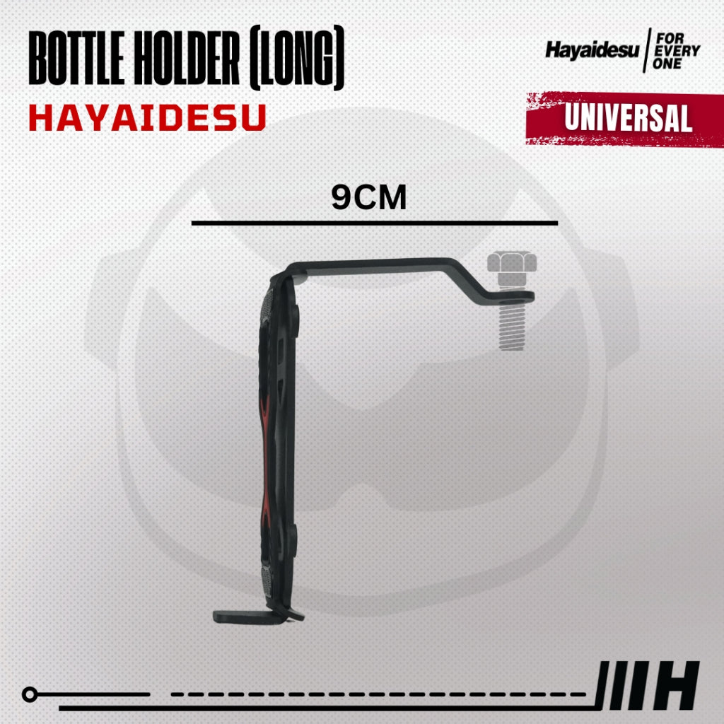 Hayaidesu Bottle Holder Spion Motor Tempat Dudukan Tumbler Air Minum Spion Motor Universal (Long)