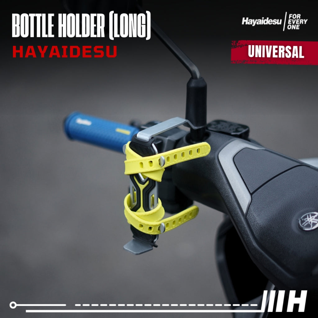 Hayaidesu Bottle Holder Spion Motor Tempat Dudukan Tumbler Air Minum Spion Motor Universal (Long)