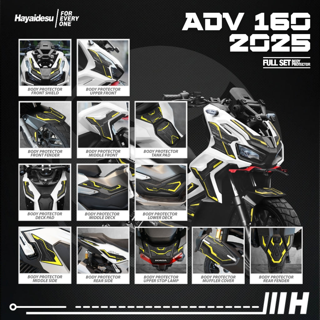 Hayaidesu Honda ADV 160 ROADSYNC (2025) Full Set Body Protector Cover