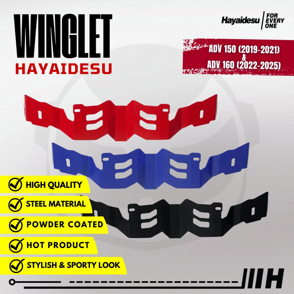 Hayaidesu Winglet Bawah Honda ADV 150/ADV 160 - Steel Material Sporty Look High Quality