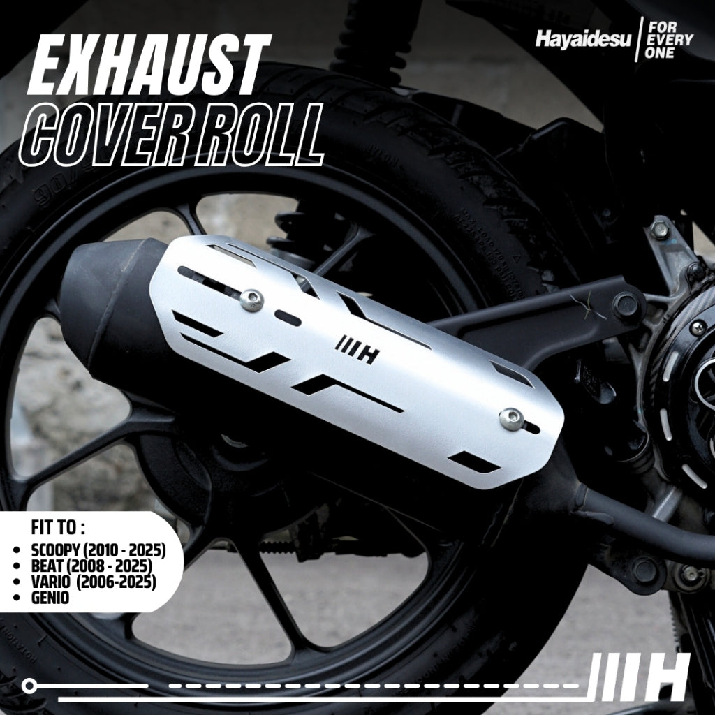 Hayaidesu Exhaust / Knalpot Cover (ROLL)  Vario 110/125/150, Beat 2016-2024, Genio 2025, Scoopy 2017-2025 Tameng Pelindung Knalpot Motor Honda