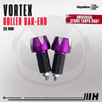 Hayaidesu  Bar End Roller  VORTEX Jalu Motor Stang Universal  25mm- Full CNC Anodize