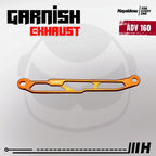 Hayaidesu Garnish Knalpot ADV 160 - Garnish Variasi Full CNC Anodize