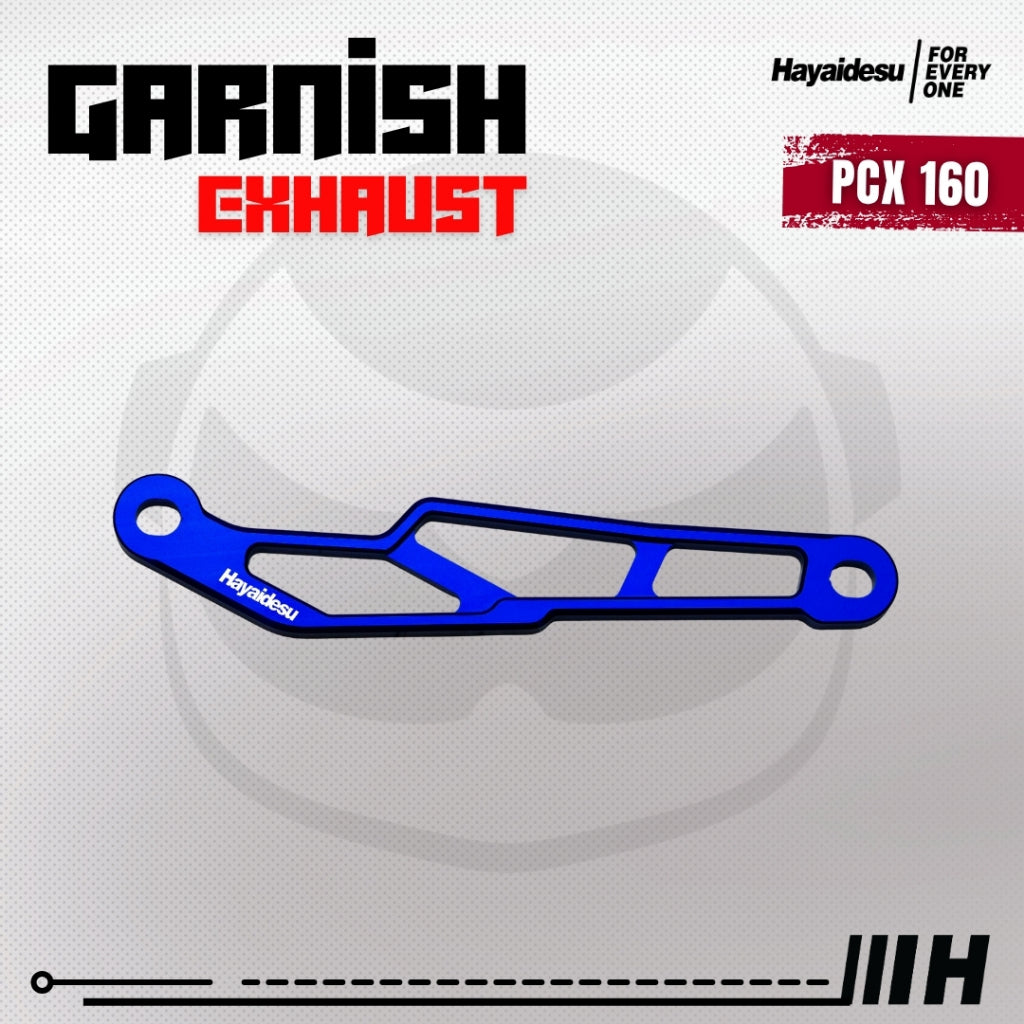 Hayaidesu Garnish Knalpot Honda PCX 160, VARIO 160 - Garnish Variasi Full CNC Anodized