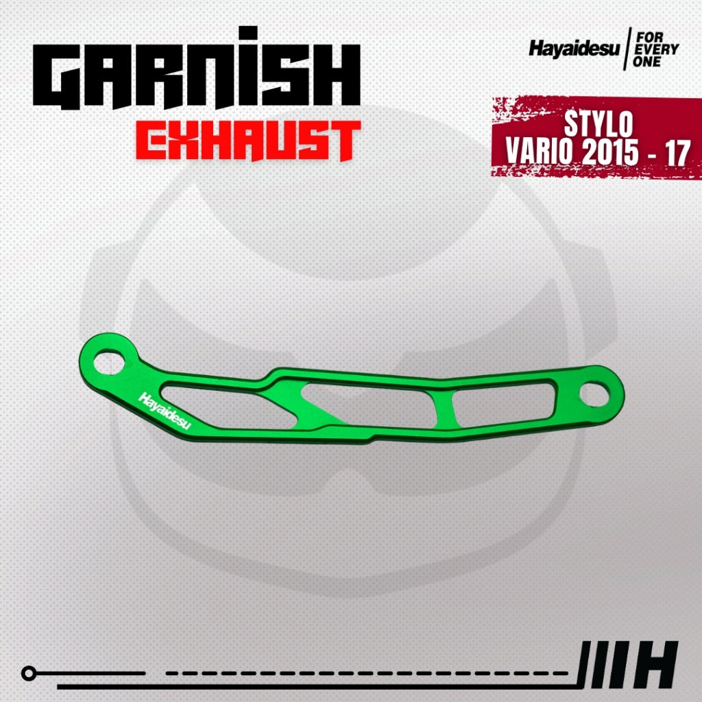 Hayaidesu Garnish Knalpot STYLO & VARIO 125/150 (2015-2017) - Garnish Variasi Full CNC Anodize