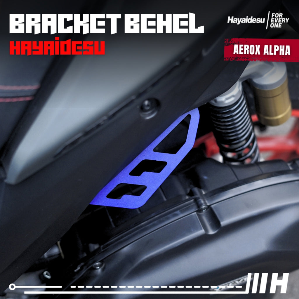 Hayaidesu Bracket Behel Yamaha AEROX ALPHA (Standard, Cybercity, Turbo) - 3mm Steel Material High Quality