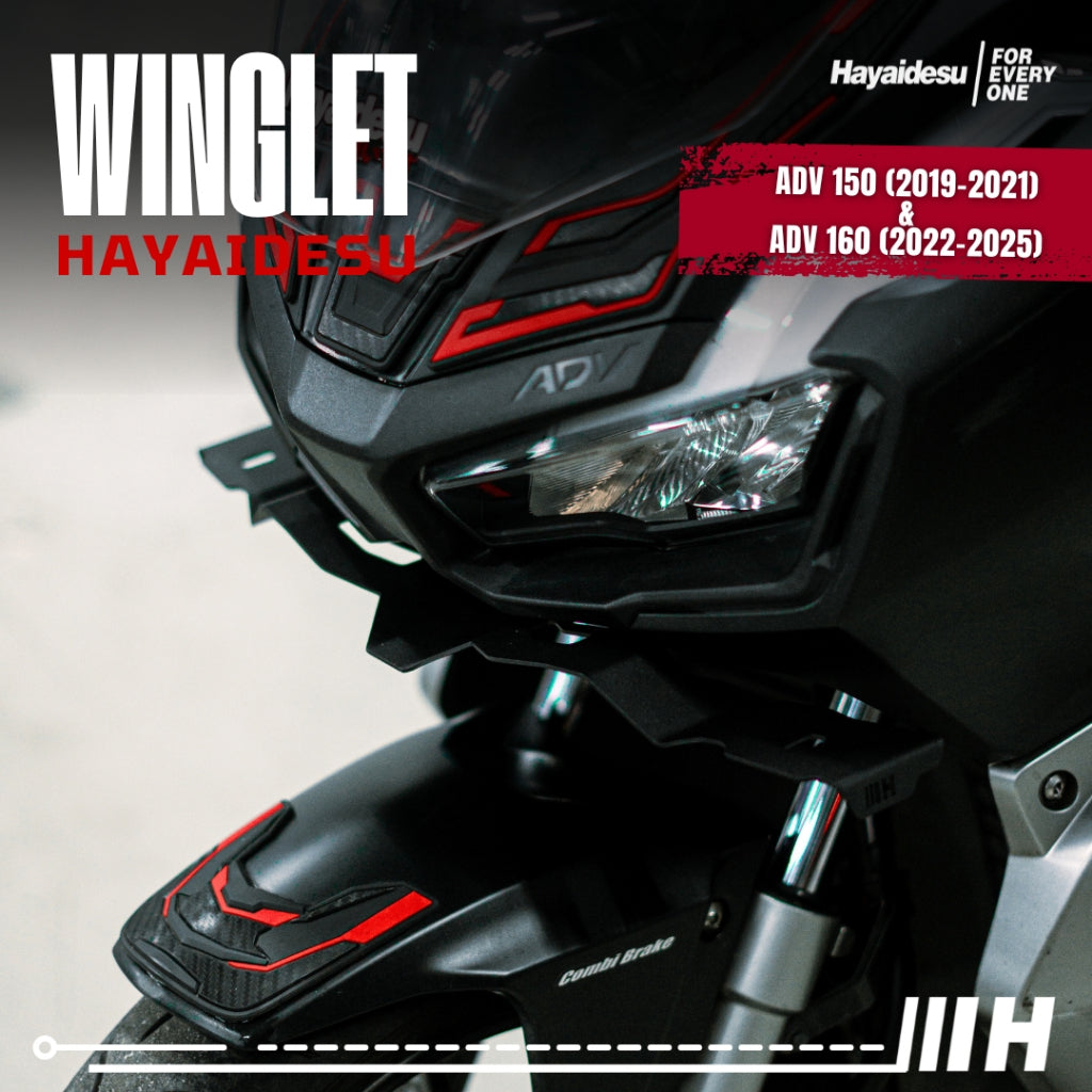 Hayaidesu Winglet Bawah Honda ADV 150/ADV 160 - Steel Material Sporty Look High Quality