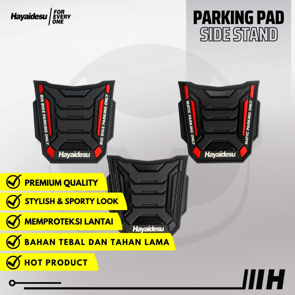Hayaidesu Parking Pad SIDE STAND Karpet Standar Motor Universal