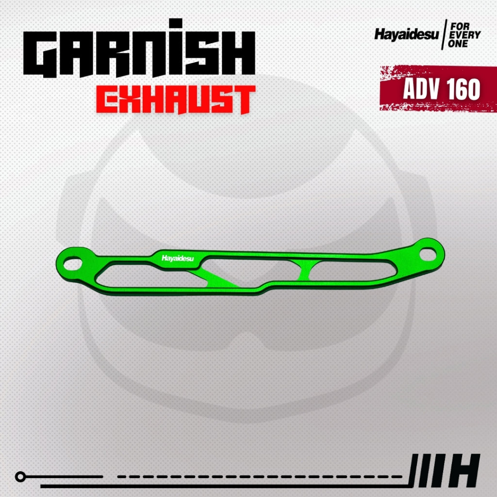 Hayaidesu Garnish Knalpot ADV 160 - Garnish Variasi Full CNC Anodize