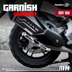 Hayaidesu Garnish Knalpot ADV 160 - Garnish Variasi Full CNC Anodize