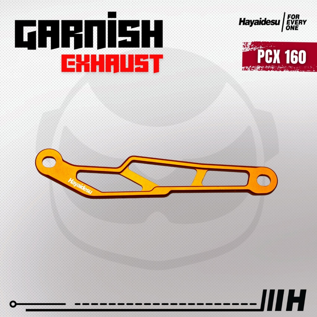 Hayaidesu Garnish Knalpot Honda PCX 160, VARIO 160 - Garnish Variasi Full CNC Anodized