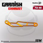 Hayaidesu Garnish Knalpot Honda PCX 160, VARIO 160 - Garnish Variasi Full CNC Anodized