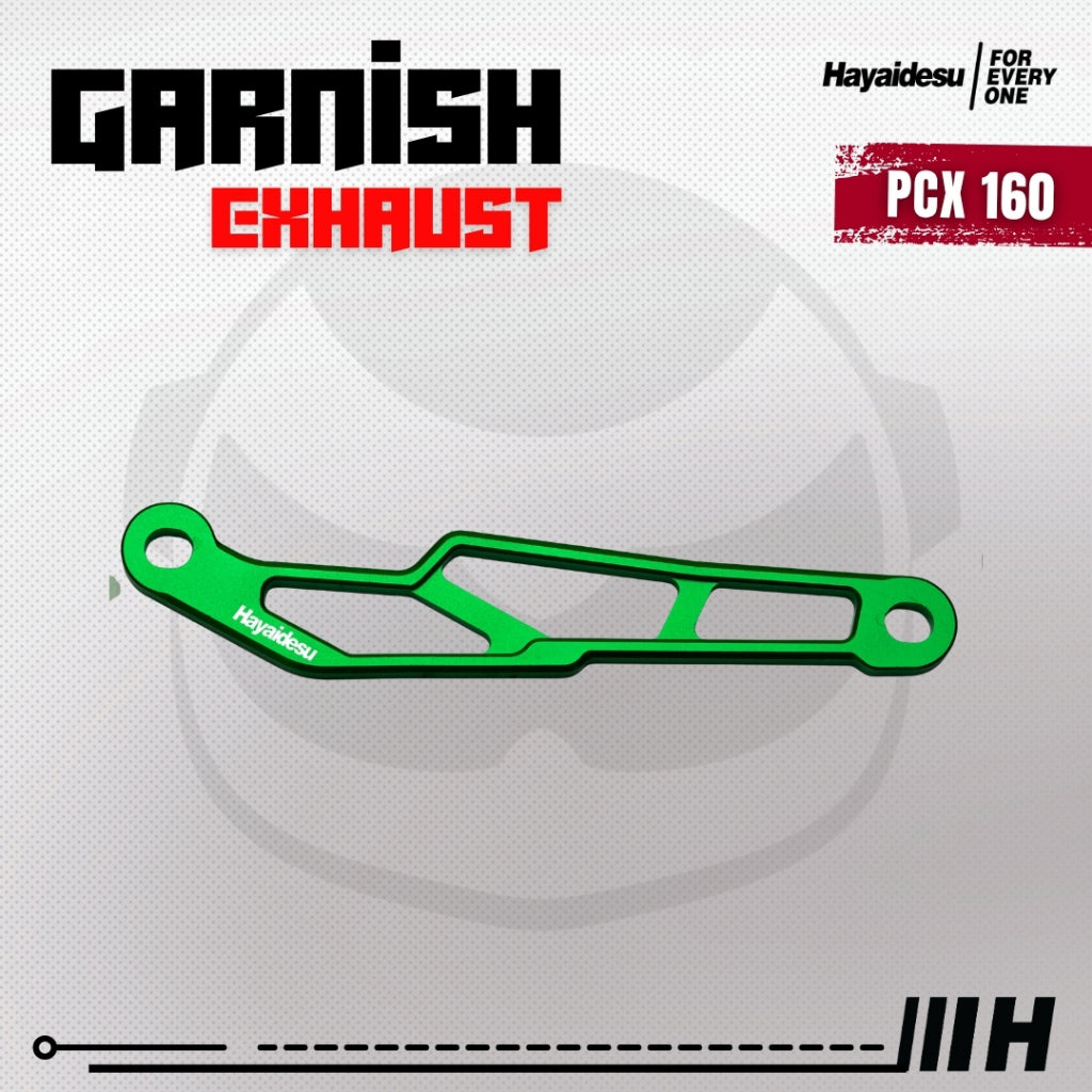 Hayaidesu Garnish Knalpot Honda PCX 160, VARIO 160 - Garnish Variasi Full CNC Anodized