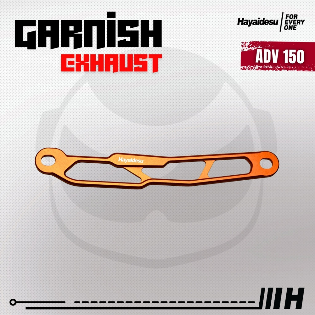 Hayaidesu Garnish Knalpot ADV 150 - Garnish Variasi Full CNC Anodize