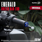 Hayaidesu Roller Bar End EMERALD Jalu Stang Motor Universal 10mm - Full CNC Anodize