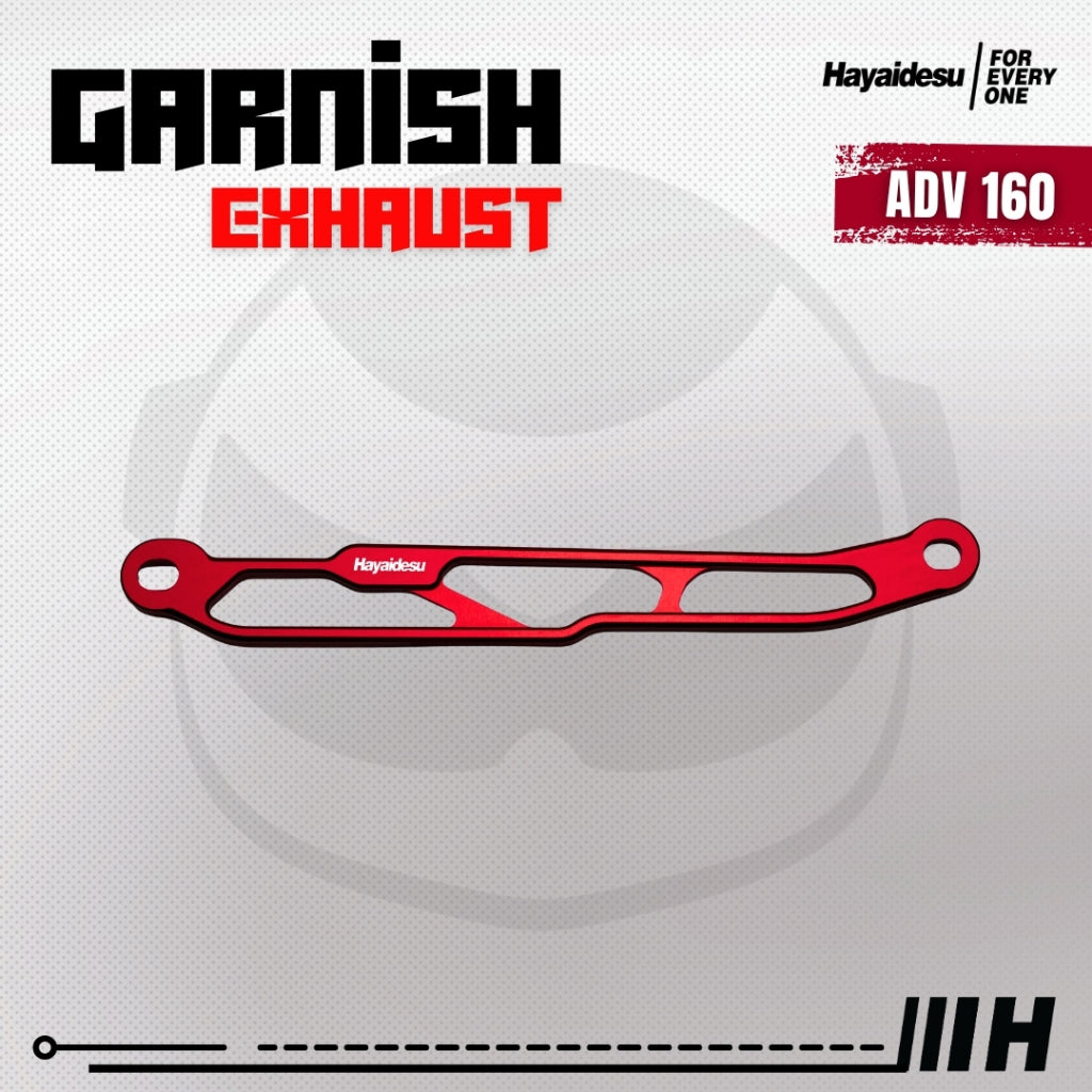 Hayaidesu Garnish Knalpot ADV 160 - Garnish Variasi Full CNC Anodize
