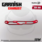 Hayaidesu Garnish Knalpot ADV 160 - Garnish Variasi Full CNC Anodize