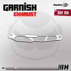 Hayaidesu Garnish Knalpot ADV 150 - Garnish Variasi Full CNC Anodize