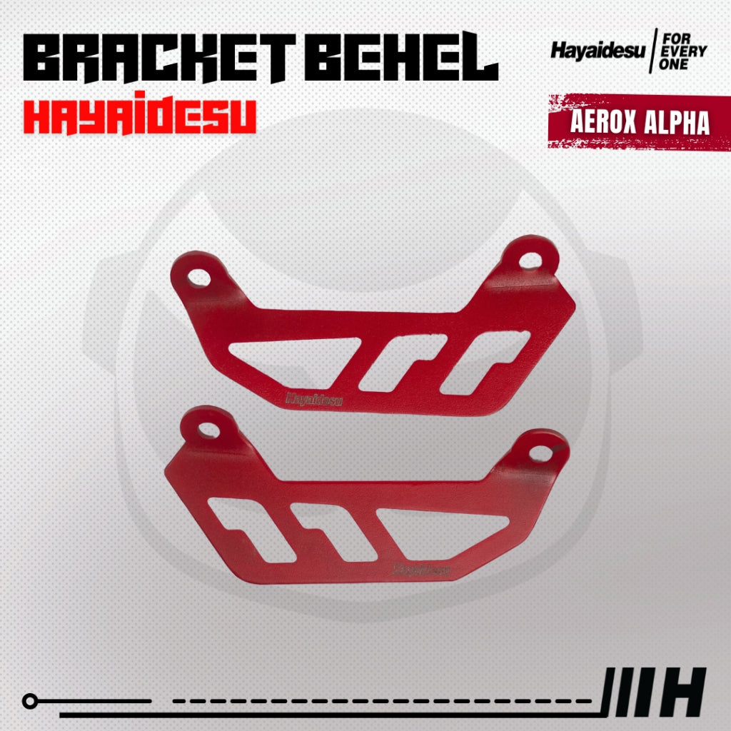 Hayaidesu Bracket Behel Yamaha AEROX ALPHA (Standard, Cybercity, Turbo) - 3mm Steel Material High Quality