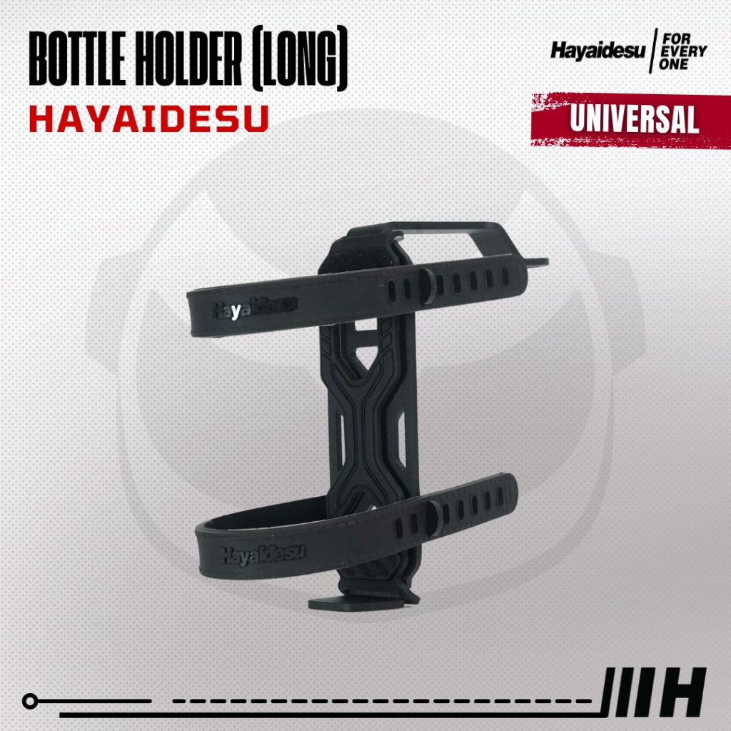 Hayaidesu Bottle Holder Spion Motor Tempat Dudukan Tumbler Air Minum Spion Motor Universal (Long)
