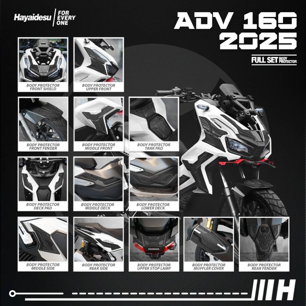 Hayaidesu Honda ADV 160 ROADSYNC (2025) Full Set Body Protector Cover