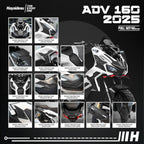 Hayaidesu Honda ADV 160 ROADSYNC (2025) Full Set Body Protector Cover