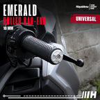Hayaidesu Roller Bar End EMERALD Jalu Stang Motor Universal 10mm - Full CNC Anodize