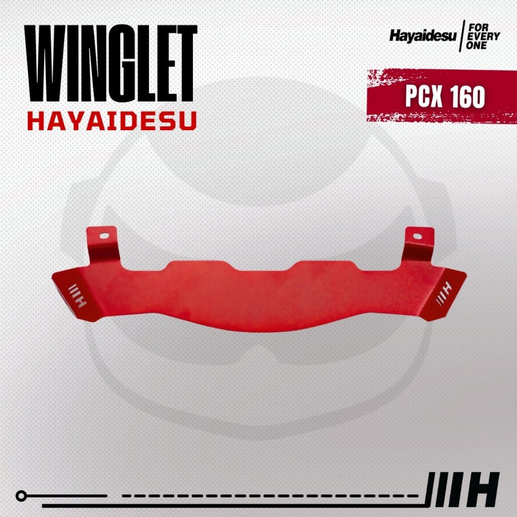 Hayaidesu Winglet Bawah Honda PCX 160 2025 CBS/ABS/Roadsync - Steel Material Sporty Look High Quality