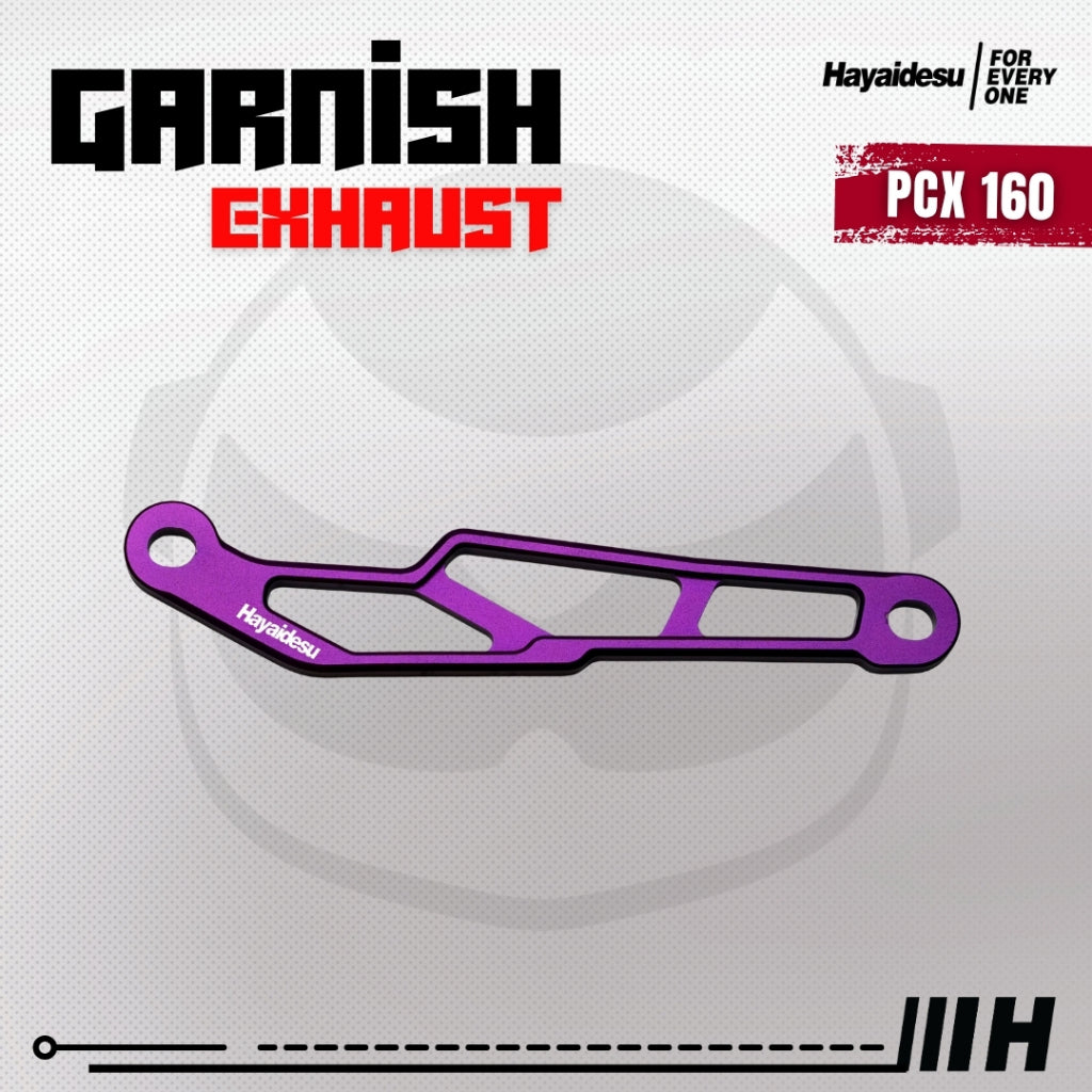 Hayaidesu Garnish Knalpot Honda PCX 160, VARIO 160 - Garnish Variasi Full CNC Anodized